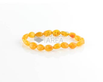 Baltic Amber Bracelet, Olive Amber Beads