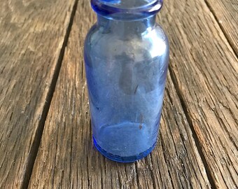 Antique Cobalt Blue Bottle - Antique Bromo Seltzer - Blue Emerson Drug Co Glass Bottle - Bromo Seltzer Bottle - Antique Drug Store Bottle