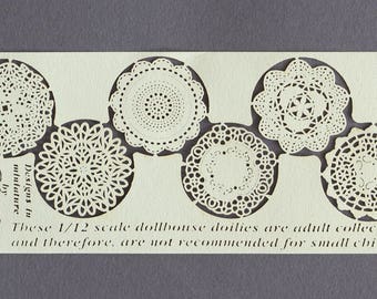 1/12th scale Laser Cut Paper Doilies