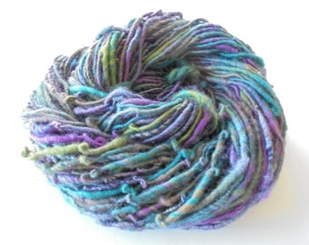 YELLOWSTONE Corespun Art Yarn, Handspun Yarn, Merino Wool Yarn, Bamboo Yarn, Shimmery Yarn, Bulky Knit Yarn, Bulky Merino Yarn, Soft Yarn