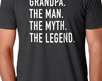 Grandpa Shirt for Grandpa The Man The Myth The Legend Grandpa T Shirt Fathers day Gift Husband Gift Grandpa Gift Funny T shirts