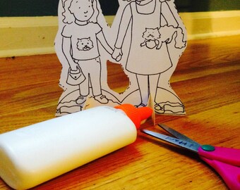 Happy Birthday Paper Dolls