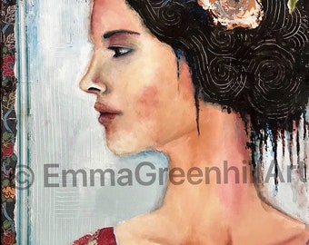 Emma Greenhill Art print "The Wedding"" Matted print on heavy watercolor paper