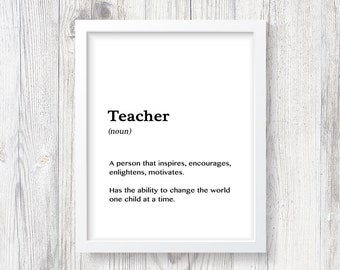 Teacher definition | Etsy