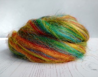 Rainbow Trilobal Nylon - Firestar - Fibres for Spinning - Fibres for Felting - NylonTop - Manmade Roving - Sparkle - Fibre Art - 50g