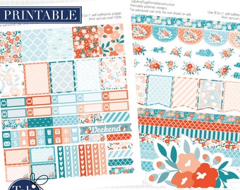 JUNE printable planner stickers for Erin Condren Planner.