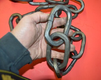 Wrought Iron 1/2" square Hammered Chandelier Chain. Lamp Chain,Rain Chain made by Blacksmith