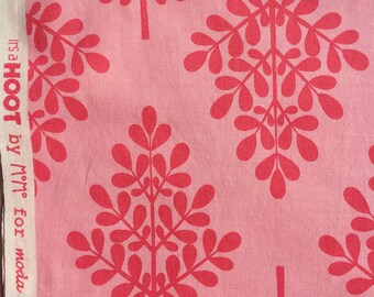 MoMo It's A Hoot Trees pink moda fabrics FQ Washed