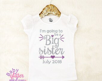 Big Sister Shirt, Pregnancy Announcement, Baby Announcement, Big Sister Announcement, Promoted to Big Sister, Toddler Big Sister Shirt