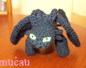 Toothless the Night Fury Dragon - Amigurumi Pattern
