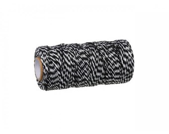 100 m spool Twine Baker's Twine Style black and white
