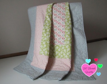 Baby Quilt, Baby Blanket, Crib Quilt | Pastel Square