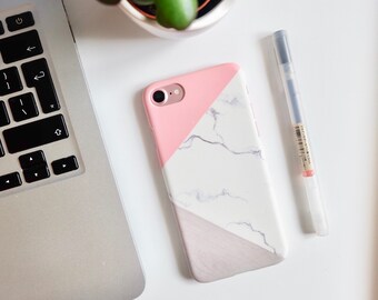 Sale Marble Hard Back iPhone Case SE 5 5s 6s 6plus 6splus 7 7plus 8 8plus geometric phone case phone cases // geometric valentines gift idea