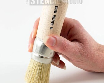 Stencil Brush Various Sizes Made in UK Natural Bristle brushes from The Stencil Studio Ltd - great for all stenciling projects