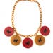 Vintage Deco Cherry Red and Custard Scottie Dog Bakelite Necklace