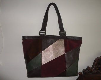 AK Anee Klein Large Leather Tote 18 x 11 x 4