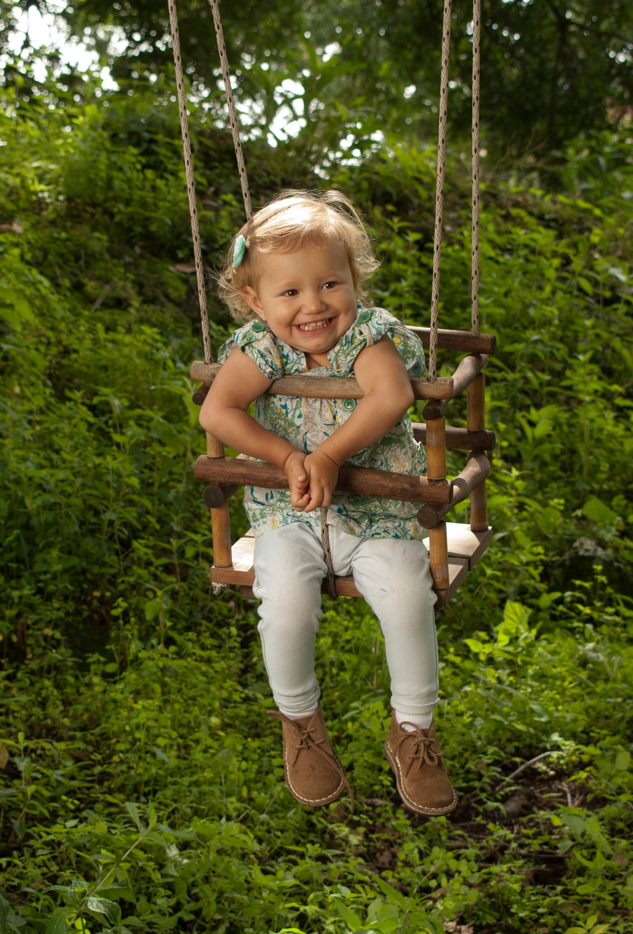 Handmade wooden baby swing or toddler swing chair / Swing for