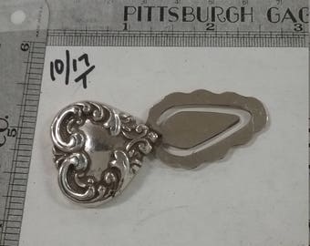 Vintage used brighton silvertone heart bookmark
