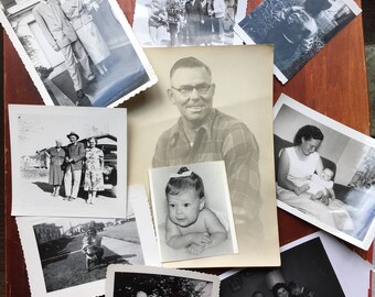 Assortment of 10 Vintage Found Black and White Photographs