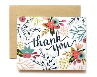 Thank You Card Set - Boxed Cards - Hand Painted Notecards