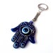 Hamsa keychain, evil eye keychain, turkish evil eye, evil eye beads, blue hamsa keychain, nazar beads, boho keychain, evil eye charm beads