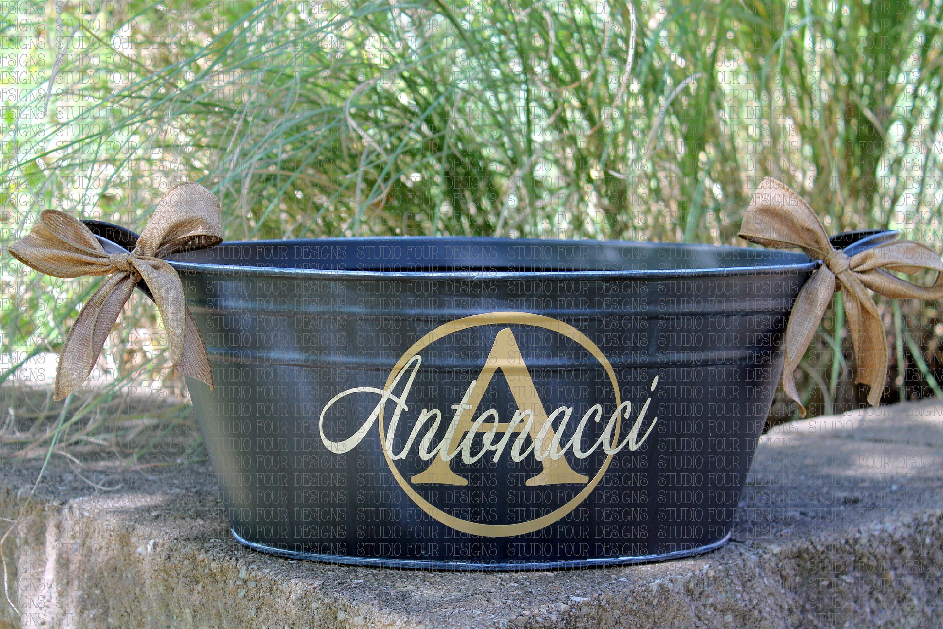 Personalized Ice Bucket Metal Beverage tub House Closing