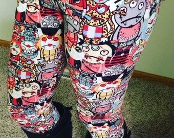 PLUS SIZE Monster Zombie Halloween Leggings Fits Sizes 12-20