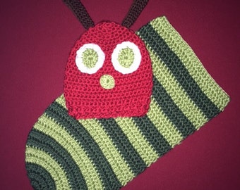 Very hungry caterpillar newborn hat & cocoon set - crocheted