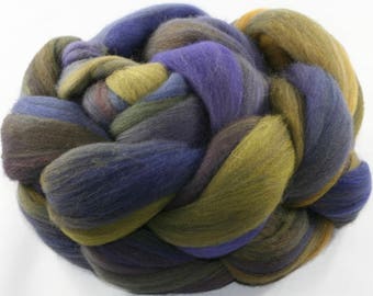 Hand Dyed roving - Superwash Targhee wool spinning fiber
