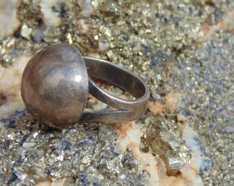 Serafin Moctezuma ~ Vintage Taxco Silver Dome Ring c. 1930's