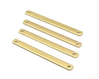 Brass Link Bar, 30 Raw Brass Bar Connectors (4x41x0.80mm) A0837