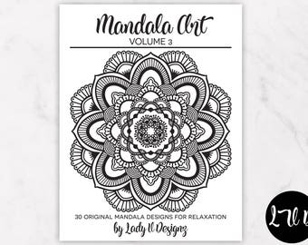 Mandala Coloring Etsy