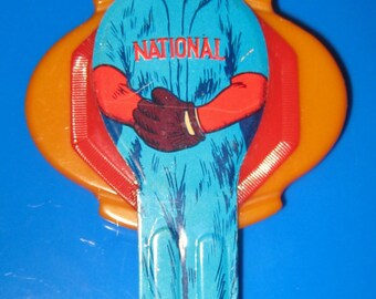 ON SALE! Vintage baseball player tin whistle pin
