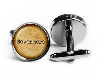 Edgar Allan Poe Nevermore Cufflinks
