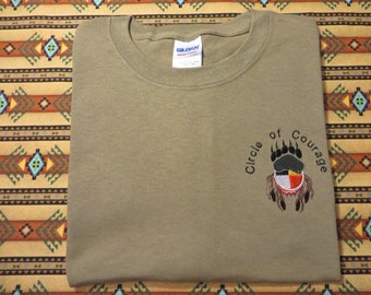 Embroidered Circle of Courage Native American T shirt