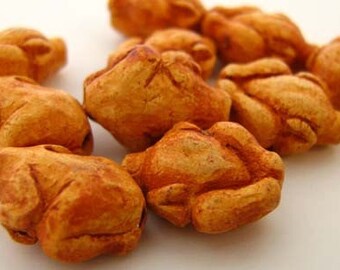 10 Tiny Roast Chicken Beads - CB681