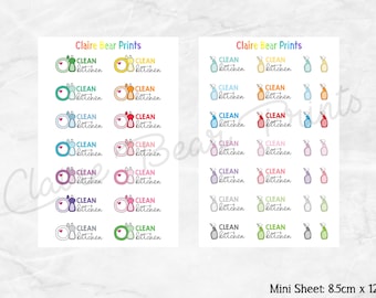 CLEAN KITCHEN Planner Stickers (2 options)