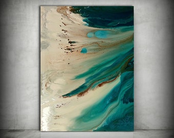 Art Painting, ORIGINAL Painting, Acrylic Painting Abstract Painting, Coastal Painting, Extra Large Wall Art, Coastal Home Decor 36 x 48