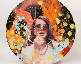 Lana Del Ray vinyl record fan art