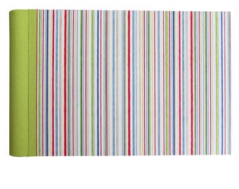 Small photo album, spiral bound with linen hinge and stripe pattern