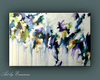 SALE, Original Painting, Contemporary Art, Abstract Large Painting, Modern Wall Art 32"x48" Ready to Hang