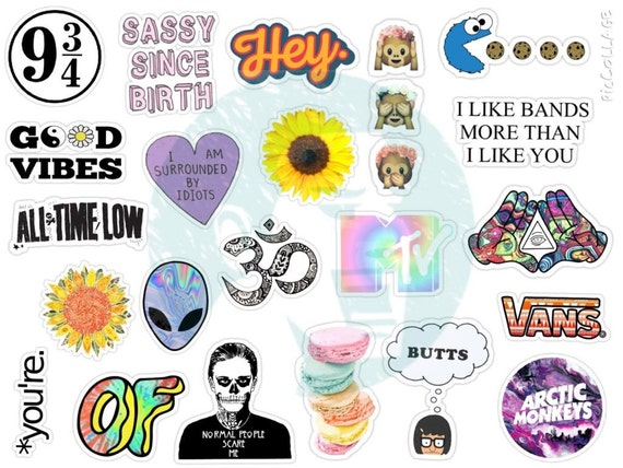 Set 123. Tumblr Stickers. Stickers. Set of stickers. Decals