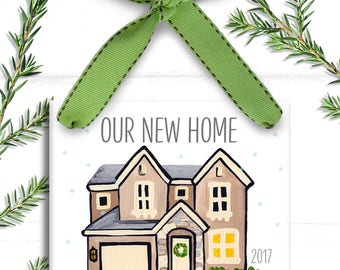 New Home Ornament - Our First Christmas in Our New Home Ornament- personalized gift - Christmas Ornament - Housewarming Gift