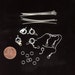 Vintage Silver Plated Factory Sealed Packets Head Pins, Eye Pins, Jump Rings, Ear Wires, Spring Rings, And Clam Shells