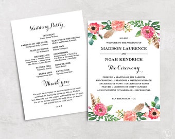 downloadable wedding programs
