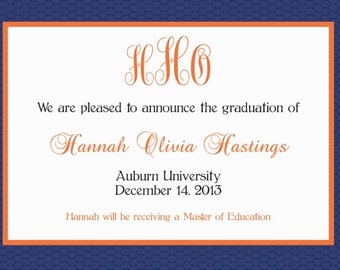 Auburn University Graduation Announcement