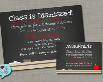teacher retirement invitations
