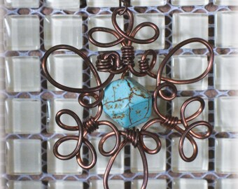 Turquoise gemstone statement earrings