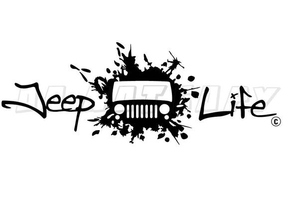 Jeep Life Vinyl Decal available in a variety of styles and