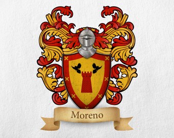 Moreno Family Crest - Print
